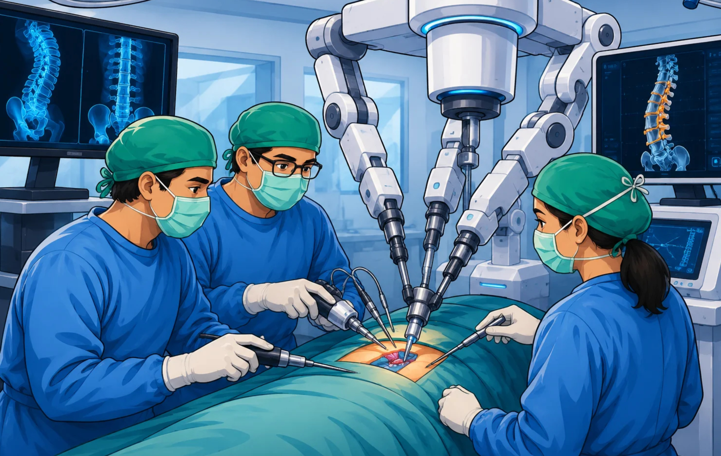 Semi-Active Robotic Spine Surgery