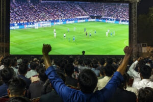 Giant screen setup for FIFA World Cup 2026 final in Karachi Sindh