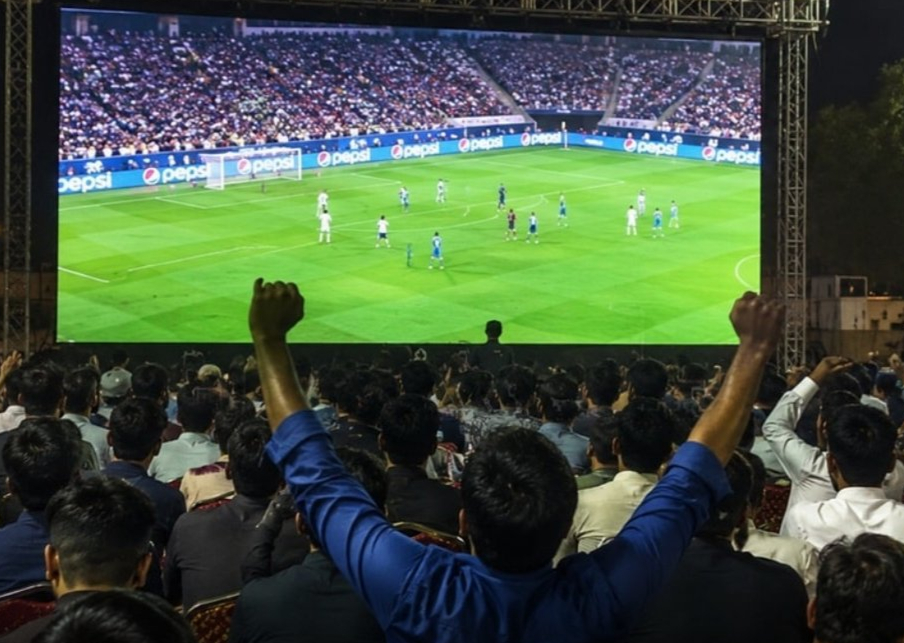 Giant screen setup for FIFA World Cup 2026 final in Karachi Sindh